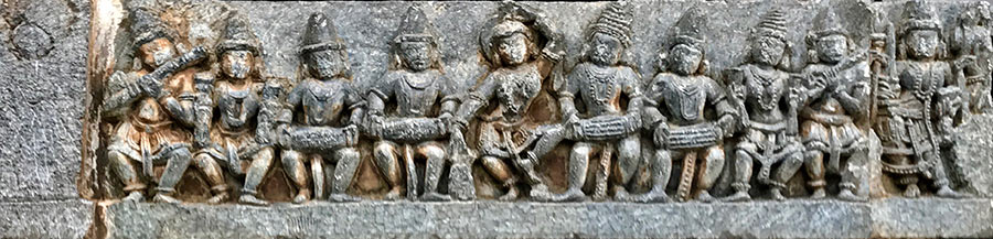 12th century musicians from Halebidu temple in Karnataka
