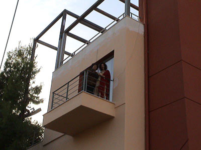 outside, view from Evoias street