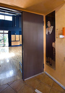 entrance to the groundfloor studio